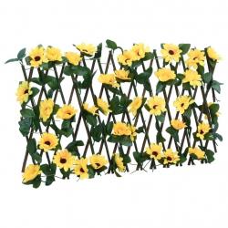  Treillis de lierre artificiel extensible jaune 180x20 cm alsavelo