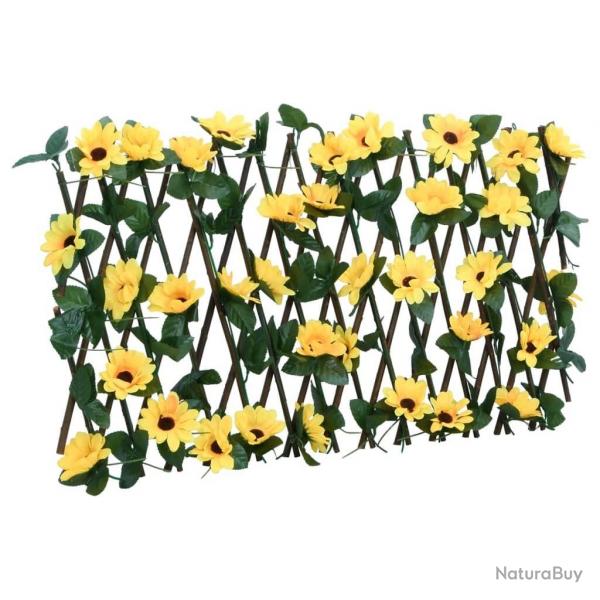 Treillis de lierre artificiel extensible jaune 180x20 cm alsavelo