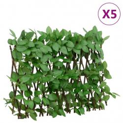  Treillis de lierre artificiel extensible 5 pcs vert 180x30 cm alsavelo