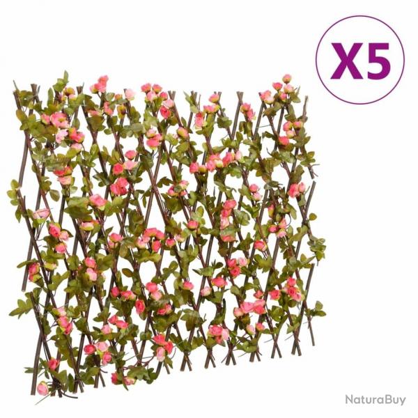 Treillis de lierre artificiel extensible 5 pcs 180x60 cm alsavelo