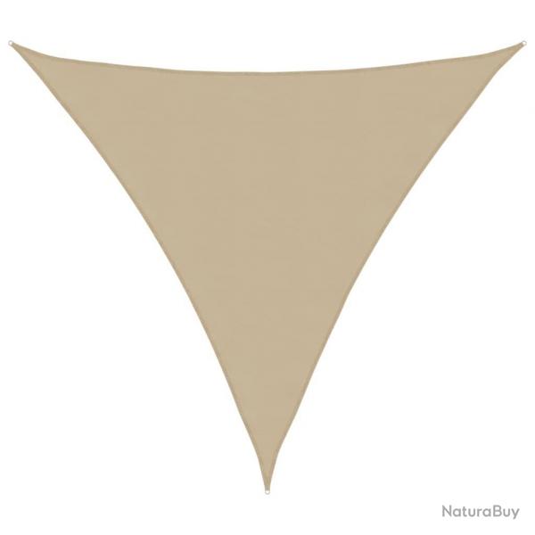 Voile de parasol tissu oxford triangulaire 4x4x4 m beige alsavelo
