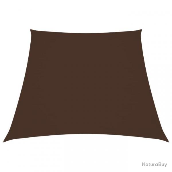 Voile de parasol Tissu Oxford trapze 3/5x4 m Marron alsavelo