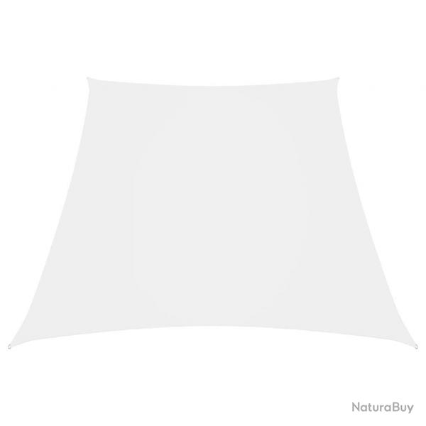 Voile de parasol Tissu Oxford trapze 3/5x4 m Blanc alsavelo
