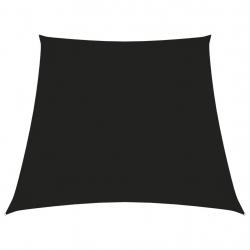 Voile de parasol Tissu Oxford trapèze 2/4x3 m Noir alsavelo