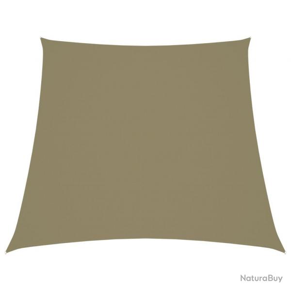 Voile de parasol Tissu Oxford trapze 2/4x3 m Beige alsavelo