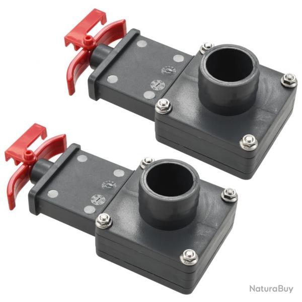 Vanne de portail de piscine 2 pcs 1,5" alsavelo