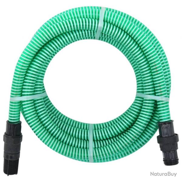 Tuyau d'aspiration avec raccords en PVC vert 1" 4 m PVC alsavelo
