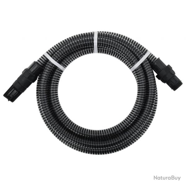 Tuyau d'aspiration avec raccords en PVC noir 1" 10 m PVC alsavelo