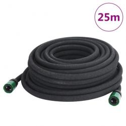 Tuyau d'arrosage de jardin noir 0,6" 25 m caoutchouc alsavelo