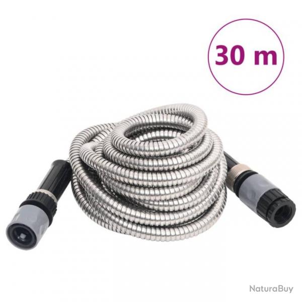 Tuyau d'arrosage buse de pulvrisation argent 0,6" 30 m inox alsavelo