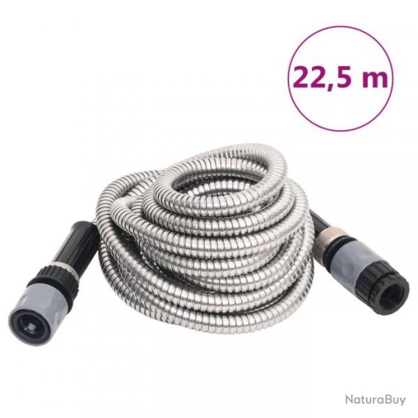 Tuyau d'arrosage buse de pulvrisation argent 0,6" 22,5 m inox alsavelo