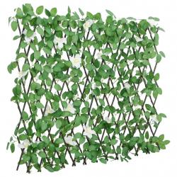 Treillis de lierre artificiel extensible vert 186x30 cm alsavelo
