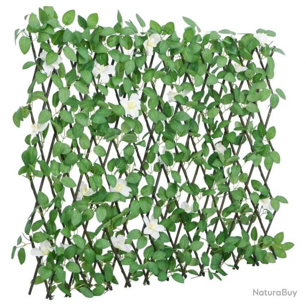 Treillis de lierre artificiel extensible vert 186x30 cm alsavelo