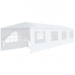 Tonnelle de jardin 3x12 m Blanc alsavelo