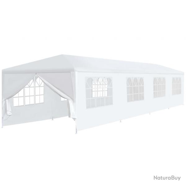 Tonnelle de jardin 3x12 m Blanc alsavelo