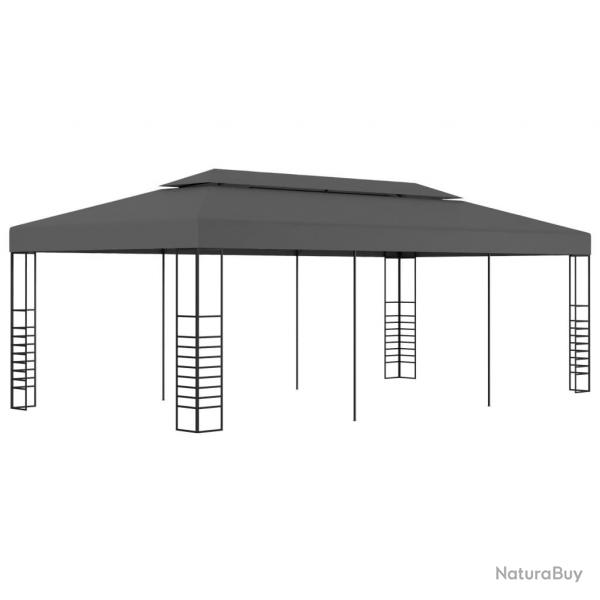 Tonnelle de jardin 3 x 6 m Anthracite alsavelo