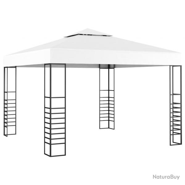 Tonnelle de jardin 3 x 3 m Blanc alsavelo