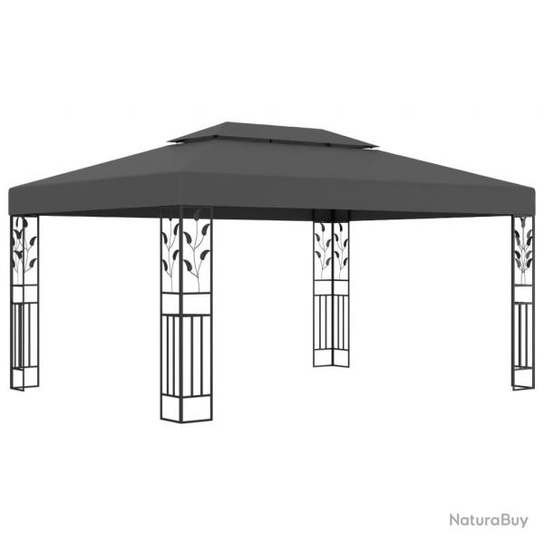 Tonnelle avec double toit 3x4 m Anthracite alsavelo