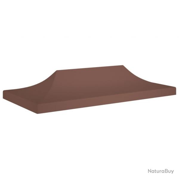 Toit de tente de rception 6x3 m Marron 270 g/m alsavelo
