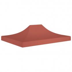 Toit de tente de réception 4x3 m Terre cuite 270 g/m² alsavelo