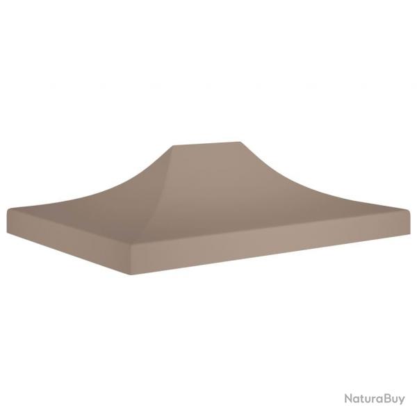 Toit de tente de rception 4x3 m Taupe 270 g/m alsavelo