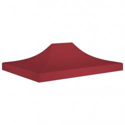 Toit de tente de réception 4x3 m Bordeaux 270 g/m² alsavelo