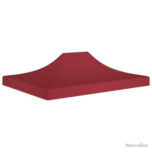 Toit de tente de rception 4x3 m Bordeaux 270 g/m alsavelo