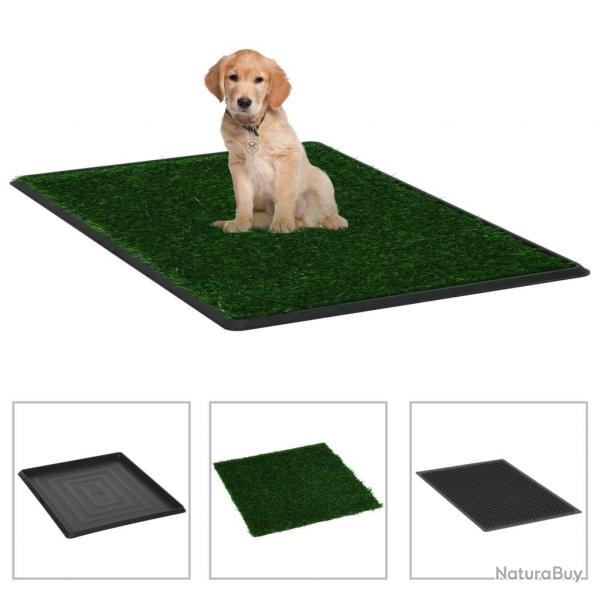 Toilette pour animaux avec plateau et gazon artificiel Vert WC alsavelo