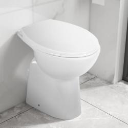 Toilette haute sans bord fermeture douce 7 cm Céramique Blanc alsavelo