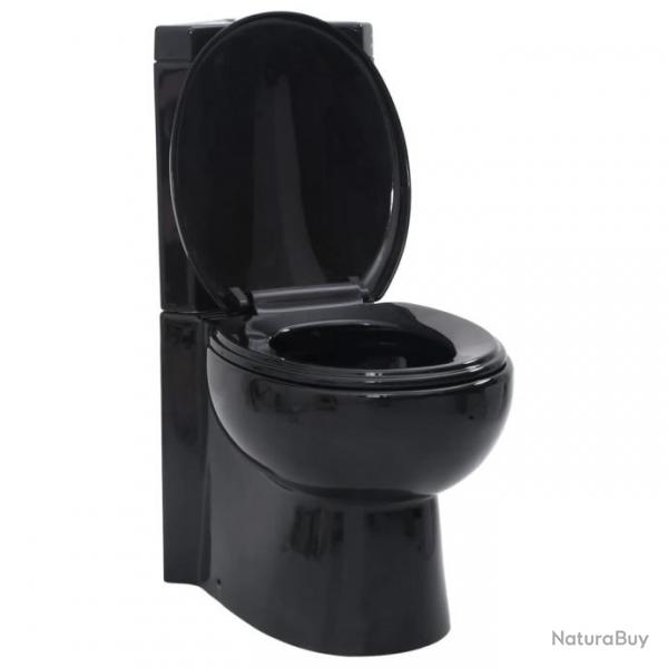 Toilette d'angle en cramique pour salle de bains noir alsavelo