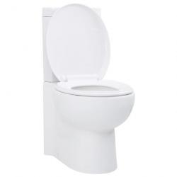 Toilette d'angle en céramique pour salle de bains blanc alsavelo