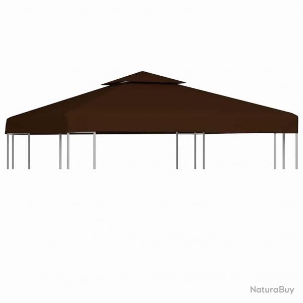 Toile suprieure double de belvdre 310 g/m 3x3 m Marron alsavelo