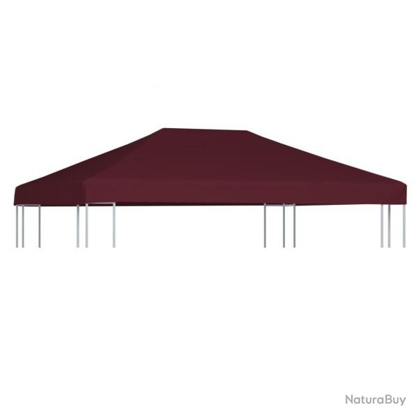 Toile suprieure de gazebo 310 g/m 3x4 m Bordeaux alsavelo