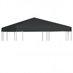 Toile supérieure de gazebo 310 g / m² 3 x 3 m Gris alsavelo