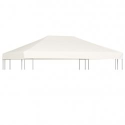 Toile supérieure de belvédère 310 g / m² 4x3 m Blanc crème parasol alsavelo