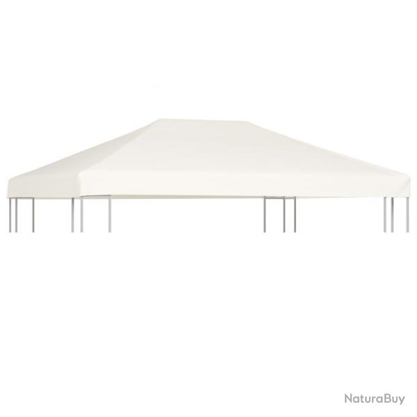 Toile suprieure de belvdre 310 g / m 4x3 m Blanc crme parasol alsavelo