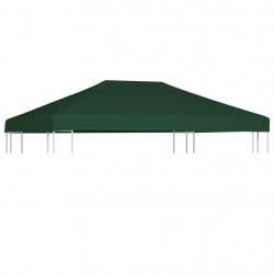 Toile supérieure de belvédère 310 g / m² 4 x 3 m Vert alsavelo