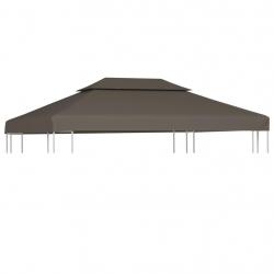 Toile supérieure de belvédère 2 niveaux 310 g/m² 4x3 m Taupe alsavelo