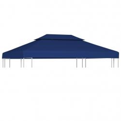 Toile supérieure de belvédère 2 niveaux 310 g/m² 4x3 m Bleu alsavelo