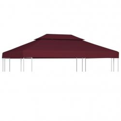 Toile de toit de belvédère 2 niveaux 310 g/m² 4x3 m bordeaux alsavelo