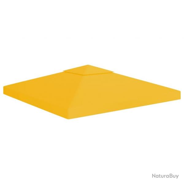 Toile de toit de belvdre 2 niveaux 310 g/m 3x3 m Jaune alsavelo