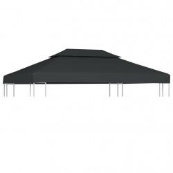 Toile de belvédère 2 niveaux 310 g/m² 4x3 m Anthracite alsavelo