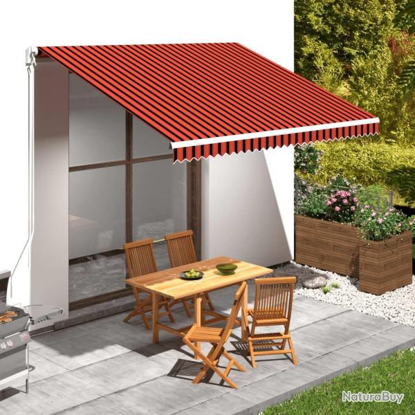 Toile d'auvent Orange et marron 400x300 cm alsavelo