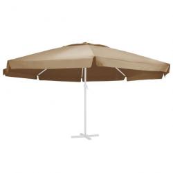 Tissu de remplacement pour parasol d'extérieur Taupe 600 cm alsavelo