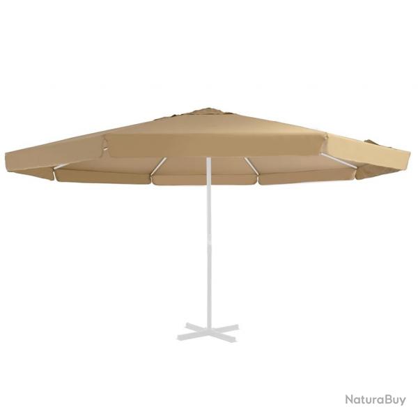 Tissu de remplacement pour parasol d'extrieur Taupe 500 cm alsavelo