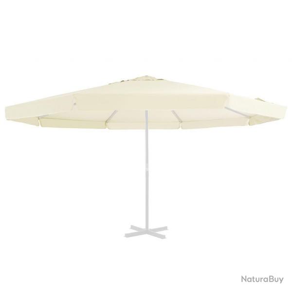 Tissu de remplacement pour parasol d'extrieur Sable 500 cm alsavelo