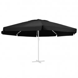 Tissu de remplacement pour parasol d'extérieur Noir 600 cm alsavelo