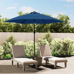 Tissu de remplacement pour parasol d'extérieur Bleu azuré 300cm alsavelo