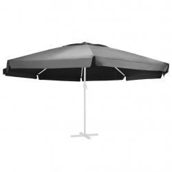 Tissu de remplacement pour parasol d'extérieur Anthracite 600cm alsavelo