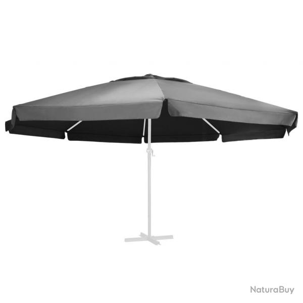 Tissu de remplacement pour parasol d'extrieur Anthracite 600cm alsavelo
